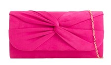 Women's Pleated Suede Evening