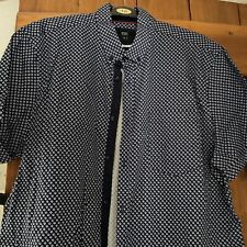 Men's Shirt : F&F : Size UK XL : Slim Fit : Blue : White Spots : Tesco