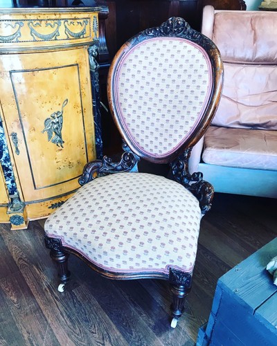 Victorian mahogany chair on - victorian,