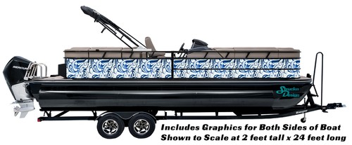 Graphic blue sea - sea, waves