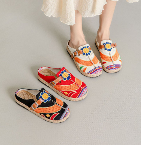 Women chinese style flats - style,