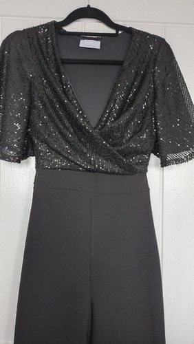 Quiz black sequin wrap - quiz,