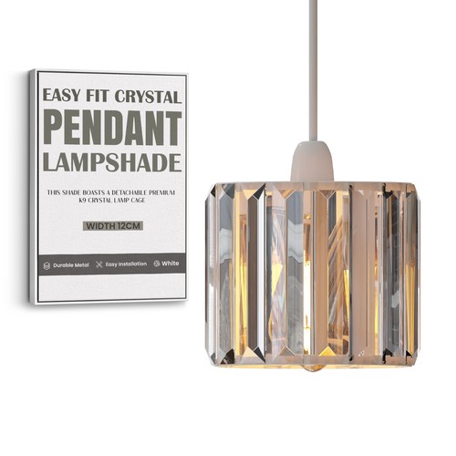 Crystal glass lampshade - glass,