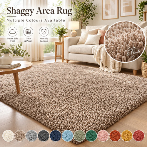 Thick large shaggy rugs non - thick,