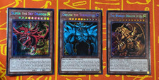 YUGIOH EGYPTIAN GOD SET SLIFER/OBELISK/RA SECRET RARE SBC2-ENA01 BATTLE CITY