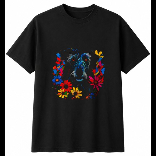 Psychedelic scottish deerhound - psychedelic,