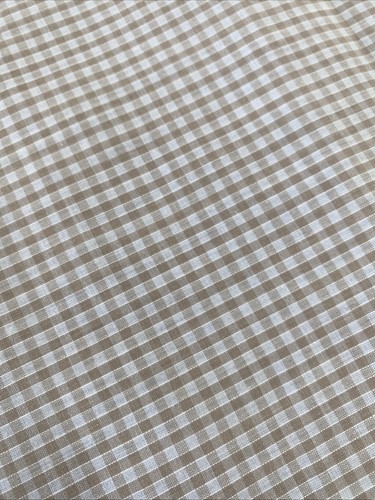Fabric poly cotton brown - , white