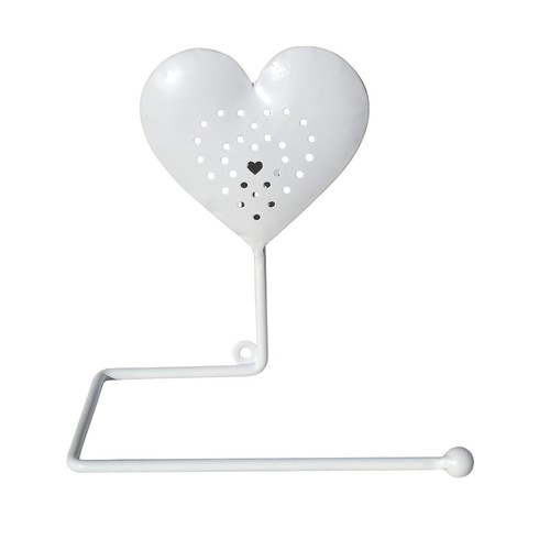 White heart toilet - white, roll
