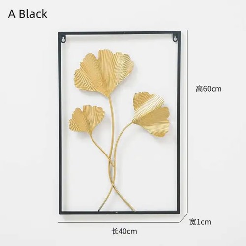 Gold metal wall art - metal, modern