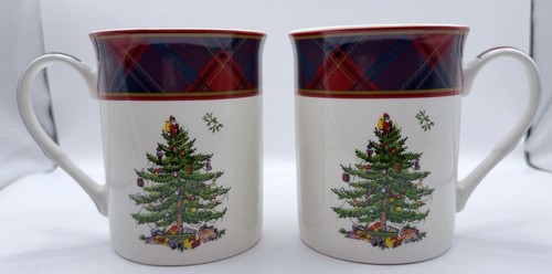 Spode ceramic pair tartan - pair, &