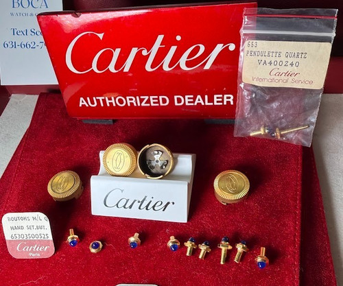 Cartier clock parts - parts, blue