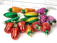 Fruit Glass Ornament Lot of 16