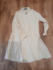 BNWT Zanzea cream shirt dress