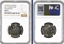 2011 Olympics TAEKWONDO 50p Fifty Pence MS65 NGC Britain Uncirculated