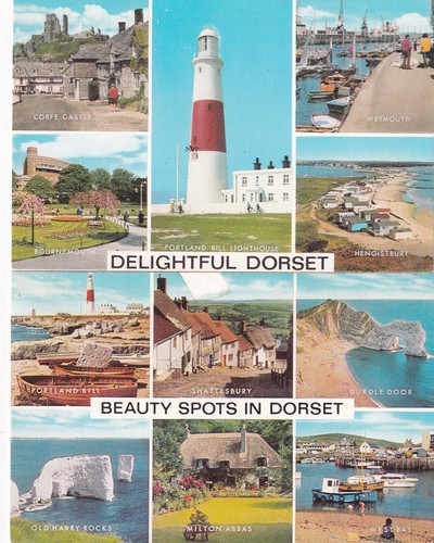 Dorset 2old postcards - dorset.,
