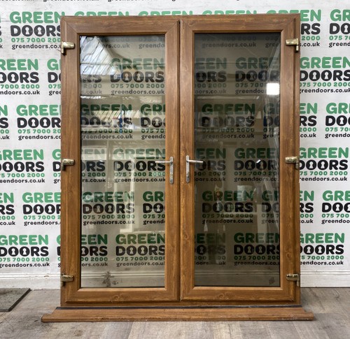 Golden oak french doors - french, triple
