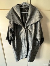 Luxury  Brocade Coat Silver