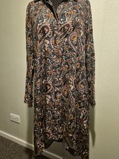 Ladies Size 10 would Fit 12 APRICOT Short Dress Long Tunic Shirt Dip Hem Autum