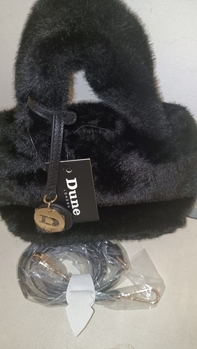 Dune black fur tote - fur, with