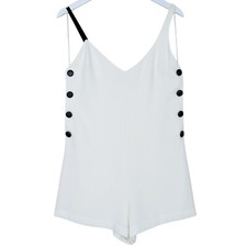 ZARA : White Short Playsuit