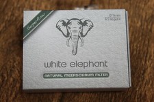 40 pcs 9 mm Filter "WHITE ELEPHANT" Natural Meerschaum - NEW - 640050