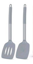 2 Grey Silicone Slotted