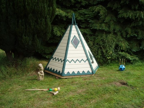 Wooden wigwam playhouse - wigwam,