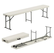 4 Person Folding Trestle Bench