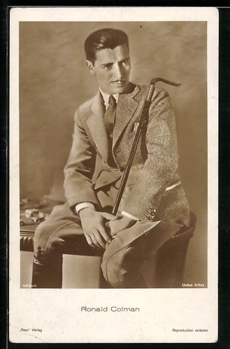 Postcard ronald colman with - ronald,