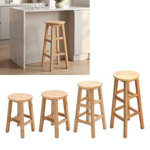 Round wooden bar - wooden, stool