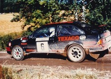 FORD SIERRA CAR No.6, L.H.D. OKOBANK 1000 LAKES "87" RALLY CAR, COLOUR PHOTO.