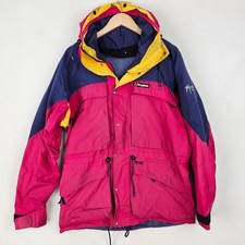 Vintage Berghaus Mens Jacket XL Pink Blue Mera Peak GTX Gore-Tex Mountain