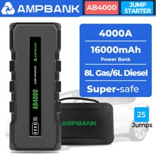 AMPBANK 4000A Car Jump Starter 12V Power Bank for Up to 8L Gas/6L Diesel Engine