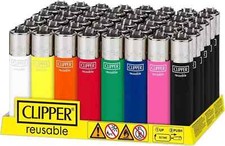 Clipper Reusable Lighters 1,2,3,4 Full Size Classic Lighter Assorted colors