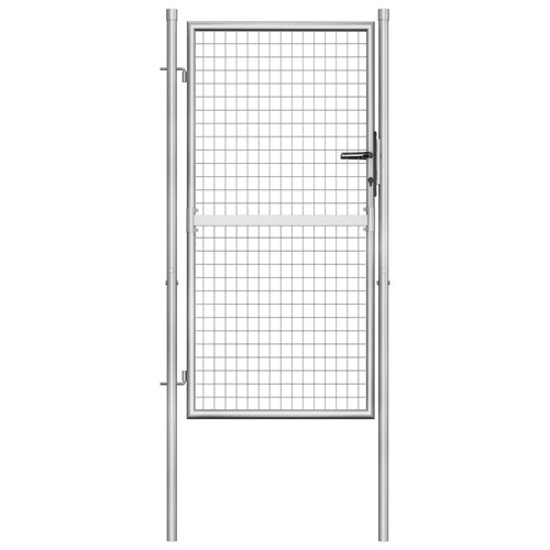 Galvanised steel garden gate - galvanised,