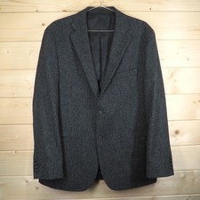 Marks & Spencer Worsted 42R Medium Moon Wool Fabric Jacket Grey Charcoal Blazer