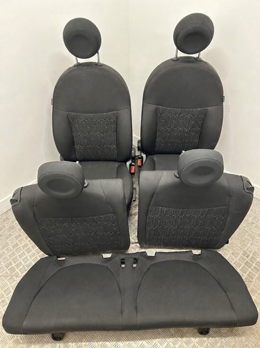 Fiat 500 seats black - fiat, fabric