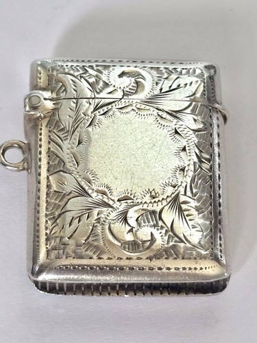 Antique victorian silver vesta - victorian,