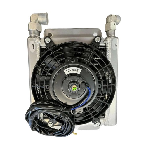 Radiator with hydraulic fan - with,