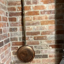 Copper Bed Pan Warming Pan with long handle 