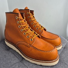 Red Wing 875 Classic Moc Toe Boots Tan Brown Oro Legacy UK 7.5 EU 41.5 New