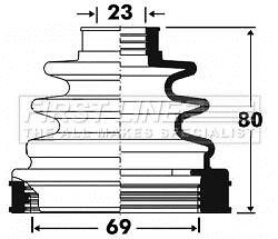 Drive shaft bellow - drive, fits