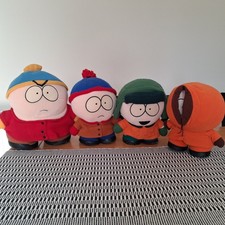 4 RARE VINTAGE SOUTH PARK SOFT TOYS - ALL IN VERY GOOD CONDITION 