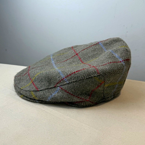 Men grey tweed plaid - men’s, flat