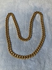 Chunky Long Gold Tone Chain Link Necklace 38”