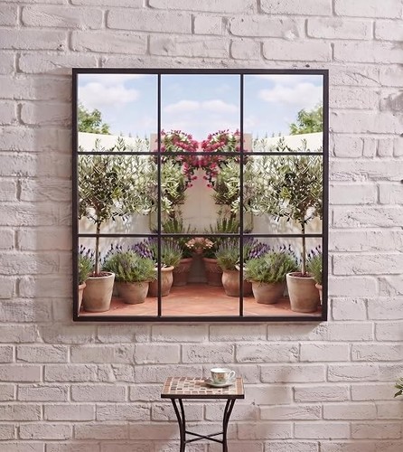 Square black window panel - square,