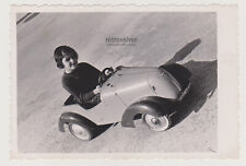 Cute Little Girl Kid Child Toy Pedal Car Quadracycle Bike Antique Snapshot Photo