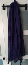 Tk Maxx, 100% cotton rectangular scarf, navy