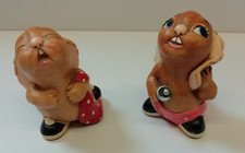 Pendelfin rabbit figurines Barney and Jingle