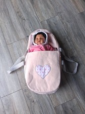 Tiny treasures Ethnic weighted doll with tiny treasures doll carrier blanket and